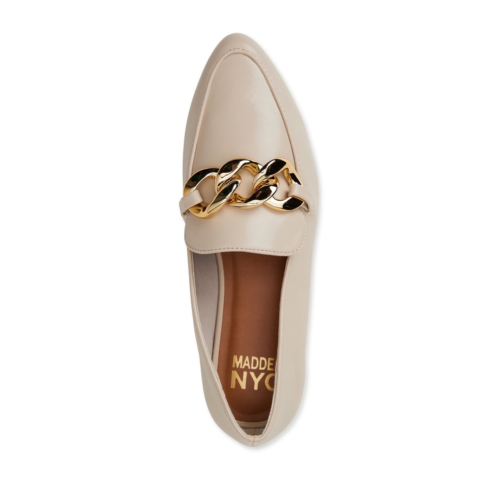 Chain accent loafers